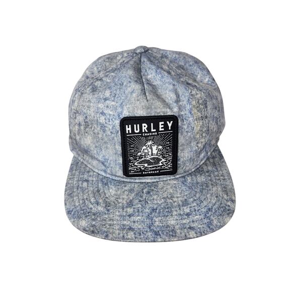 Hurley Beach Gray Mineral Wash Lightweight Classic Cap Snapback Hat - Picture 2 of 8